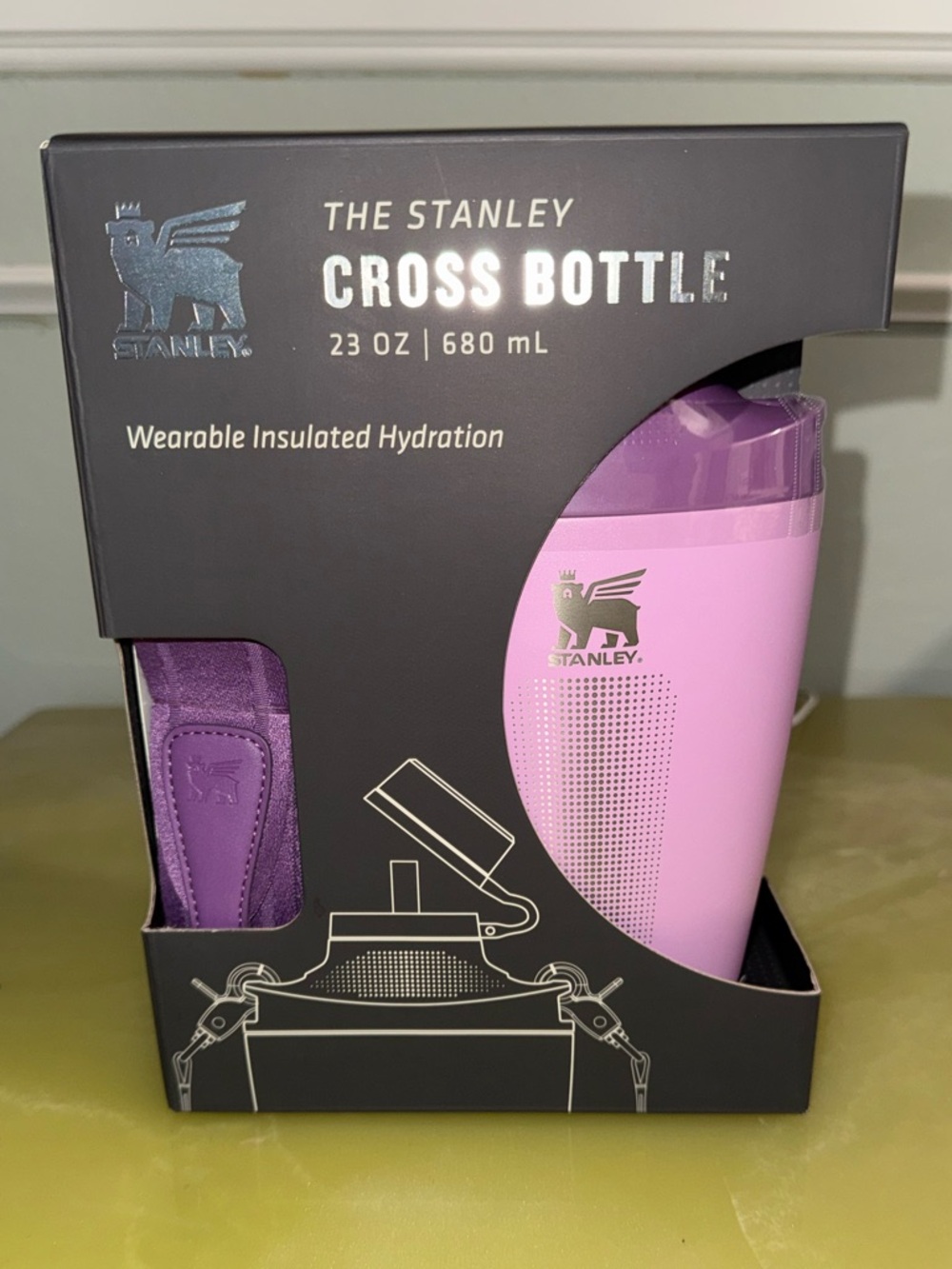 Stanley Cross Bottle Insulated Travel Bottle in Pink and Purple